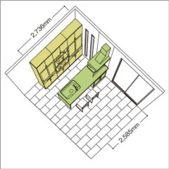 フルフラット対面図
